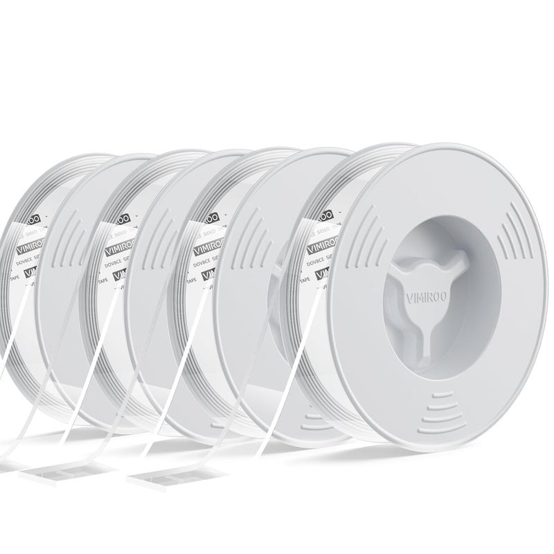 vimiroo 4 Pack Double Sided Tape Heavy Duty, Extra Large16.4FT Nano Double Sided MountingTape, Transparent Strong Removable Adhesive Picture Hanging Strips, Wall Tape Sticky Poster Carpet Decor - Image 1
